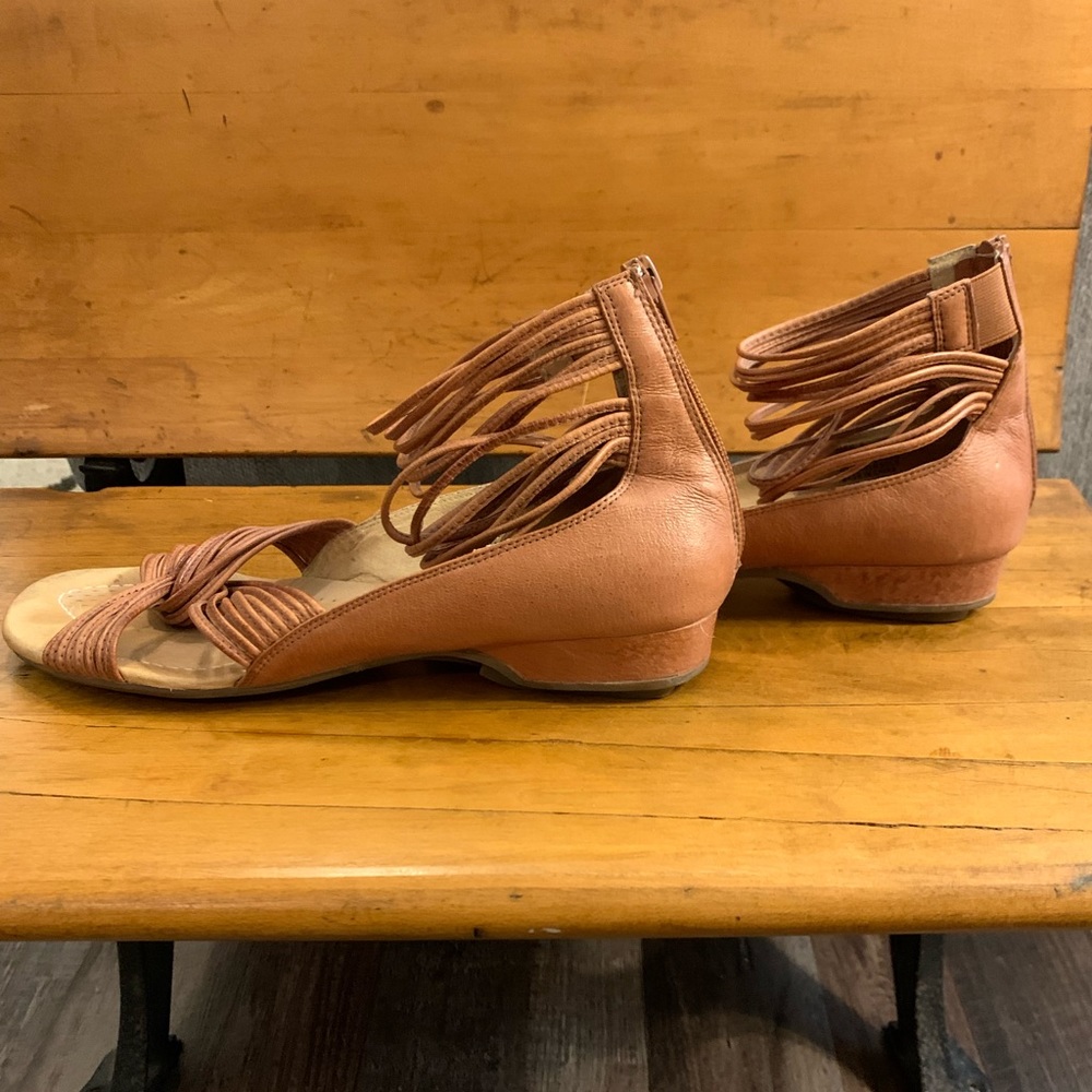 Miz Mooz flat ankle strap sandals size 9
